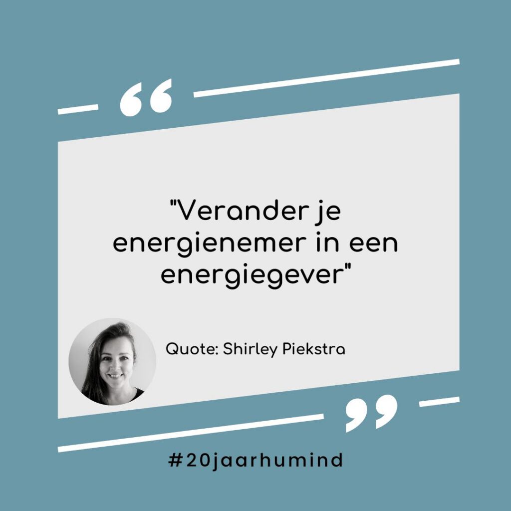 #20jaarhumind | Energiegevers
