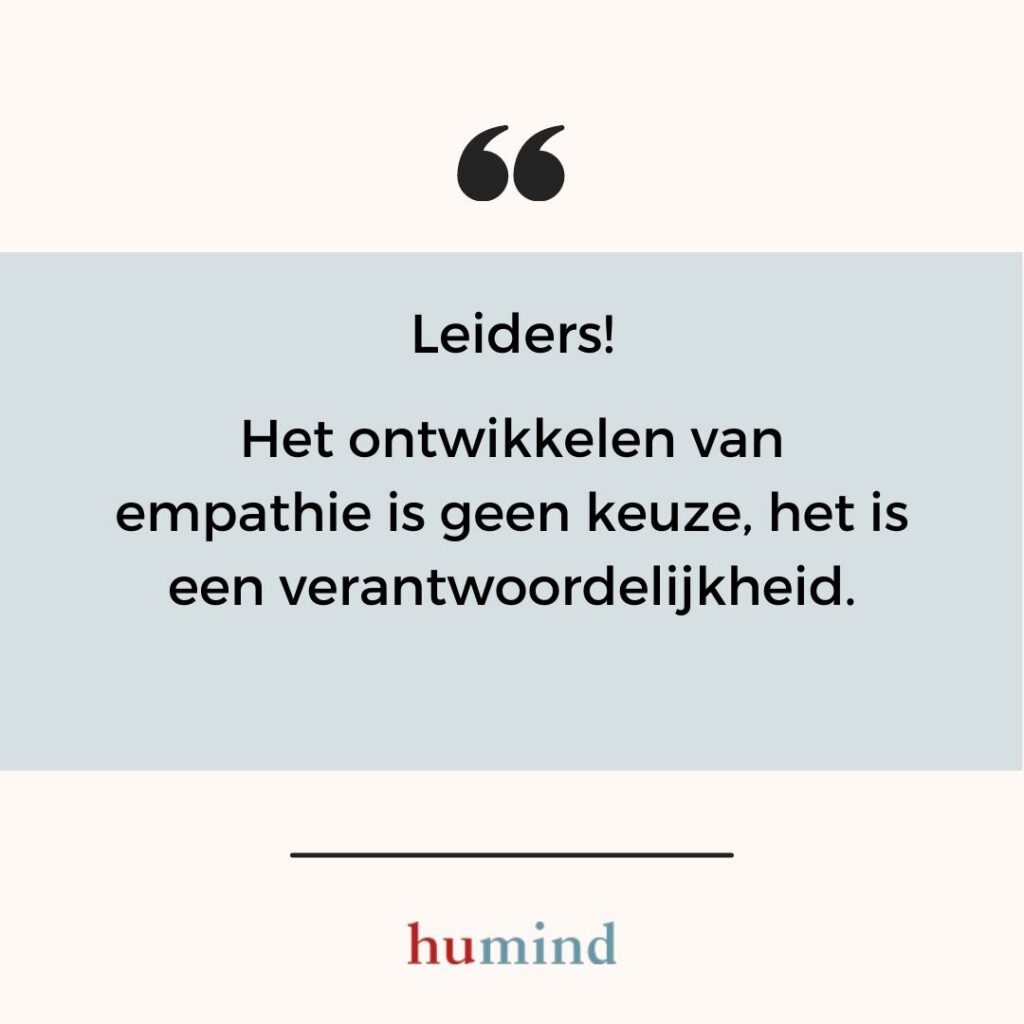 Het ontwikkelen van empathie is een verantwoordelijkheid